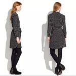Madewell Black Dot Silk Shirt Dress Belted Long Sleeve Size Small Photo 1