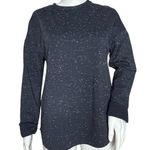Vince Shirt Womens XS Blue White Speckle Zip Back Sweatshirt Basic Preppy Casual Photo 0