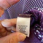 Purple Polka Dot Long Sleeve Women's Sweater Top XL Ruffles White Photo 6