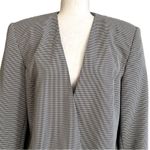 Liz Baker Blazer Essentials Black White Checkered One Button Front Size 14 Tall Photo 2