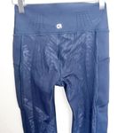 GapFit High Waist Sculpt Compression Navy Blue Printed Leggings Photo 7