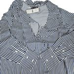 J.Crew  Goldie top in striped satin in Dark Evening S NWT‎ Photo 2