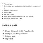 Fashion to figure FTF Nadia Black Faux Suede Lace Up Thigh High Heel Boots 11 Wide Photo 10