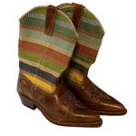 Handmade  Guatemalan Leather Artisan‎ Festival Boots Size 8.5-9 Photo 0