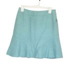 Gap Womens Skirt Sz 4 Green Wool Blend Trumpet Flare Mini Lined Bohemian Chic Photo 2