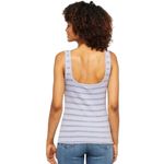 Michael Stars  Zabrina Striped Knit Square Neck Tank Top Veil Blue Gray NWT XL Photo 1