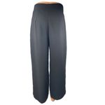 ZARA  Women's Black High Rise Straight Wide Leg Zipper Trousers Dress Pants Sz S Photo 2