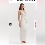 House Of CB  Laria Ecru Vegan Leather‎ Maxi dress Cream Cocktail NWOT Size XL Photo 7
