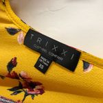 Trixxi  Womens Romper V Neck Tie Back Floral Yellow XS Photo 2