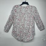 Caslon  White Pink Floral Top Shirt Size Small 3/4 Sleeve Photo 8