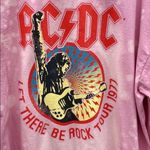 AC/DC  Womens 1X long sleeve bleach washed pink band tour tee👇🏼 Photo 3