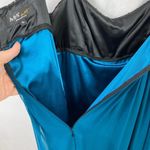 A.B.S. Allen Schwartz Collection Blue Silk Black Sequins Mini Dress Size 6 Blue Photo 3
