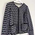 Anthropologie Hei Hei Vala Quilted Open Front Blazer Jacket Blue Women’s Small Photo 5