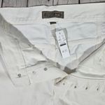 J.Crew  POINT SUR White Denim Jeans Button Fly Straight Leg Womens 33 Made in USA Photo 5