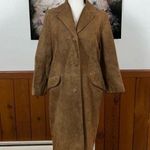 Nice Vintage 90s Stuart’s Tan Suede Trench Coat! Size M Photo 0