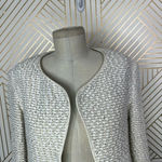 Derek Lam 10 Crosby Angled Lapel Tweed Blazer Cream Ivory Size US 4 Photo 3