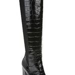 Circus by Sam Edelman  Clarimont Zipper  Knee Height Black Croc PT Boots Photo 0