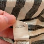 Lucky Brand  Striped Henley Button Front High Neck Cotton Roll‎ Tab Blouse Small Photo 5