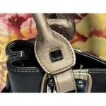 Tignanello Genuine Leather/PVC Hand/Shoulder Bag Purse Black/Beige Photo 9