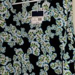 Kaari Blue KAARI plus size 1X pullover blue curvy turquoise Jolie abstract florals tanktop Photo 4