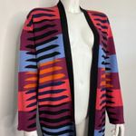 Mara Hoffman Striped Fringe Open Front Cardigan Knit One Size Photo 3