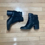 Ralph Lauren LAUREN  Gail Black Leather Moto Bootie Booties Ankle Boots Size 7.5 Photo 2