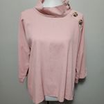 Wonderland by Orange  pink cotton 60s style blouse size medium Photo 2