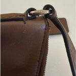 Coach  Crossbody Bag Womens Small Brown Leather Zip Top Shoulder Purse Logo Photo 5