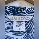 MAHI GOLD Sleeveless Tunic Dress Secret Garden in Monomoy size small Blue Photo 5