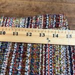 Maeve  by Anthropologie size 10 tweed pencil skirt lined fringed hem zips up back Photo 9