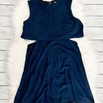 Fashion Union  navy Suede Cutout Mini Dress Photo 0