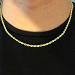 Gold Chain Rope Chain 18in 3mm Photo 0