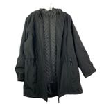 Below Zero by Rothschild Women's Double Layered Coat Black Size 1X Photo 1