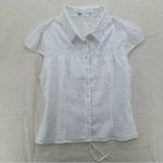 Princess Polly  “Adulation” White Button Up Short Sleeve Shirt Photo 1