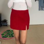 ZARA Red mini skirt with size slit from . brand new with tags tweed skirt size xs Photo 3