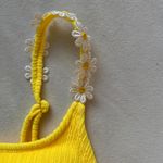 Yellow and white daisy bikini swim top Photo 1