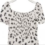 Maje  White Floral Silk Metallic Buttons Satin Cocktail Mini Dress size 8 Photo 7