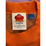 FARM Rio Anthropologie Women’s Sweater Small Colorblock Knit Long Sleeve Bright Orange Photo 2