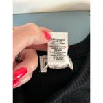 FOR THE REPUBLIC  womens knit sweater black size S faux fur on sleeves Photo 6