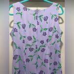VTG 80s TR Bentley Light Purple Floral Scoop Neck Short Mini Shift Dress Photo 8