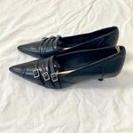 Vagabond NEW Black Silver  Lykke 90s Style Leather Buckled Kitten Heels US 6 Photo 3