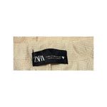 ZARA Cream Ivory Brown Checkered Plaid Textured Skort, M Photo 5