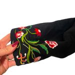 Victor Costa Vintage Floral Embroidered Mandarin Black Knee Length Jacket M Size M Photo 5