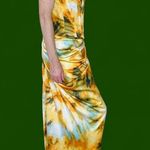 Pretty Little Thing Orange Yellow Abstract Tie Dye Tank Top Skirt Set Photo 4