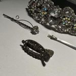 Lot Of 4 Silver Tone Women’s / Girl’s Hair Clip Barrettes / pins Accessories Photo 4