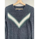Abercrombie & Fitch  Women Size‎ Small Knit Sweater Dress Gray Navy Green Varsity Photo 1