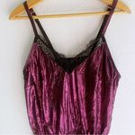Lane Bryant Cacique Foiled Romper Lace Accents Purple Sz 14/16  Photo 4