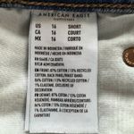 American Eagle  Stovepipe Jeans Womens 16 Short Blue Wide Leg Stretch Medium Wash Photo 8