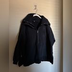 Free People Movement Venture Half Zip Pullover Size Small Oversized Black Photo 4