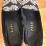 Zalo Women’s Black and White Embroidered Flats with Intricate Design size 8M‎ Photo 6